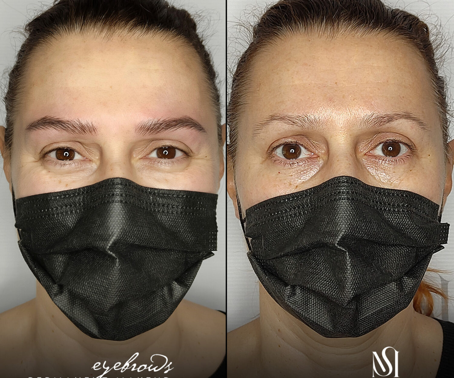 Sopracciglio pelo a pelo, tatuaggio iperrealistico (infografica prima e dopo)