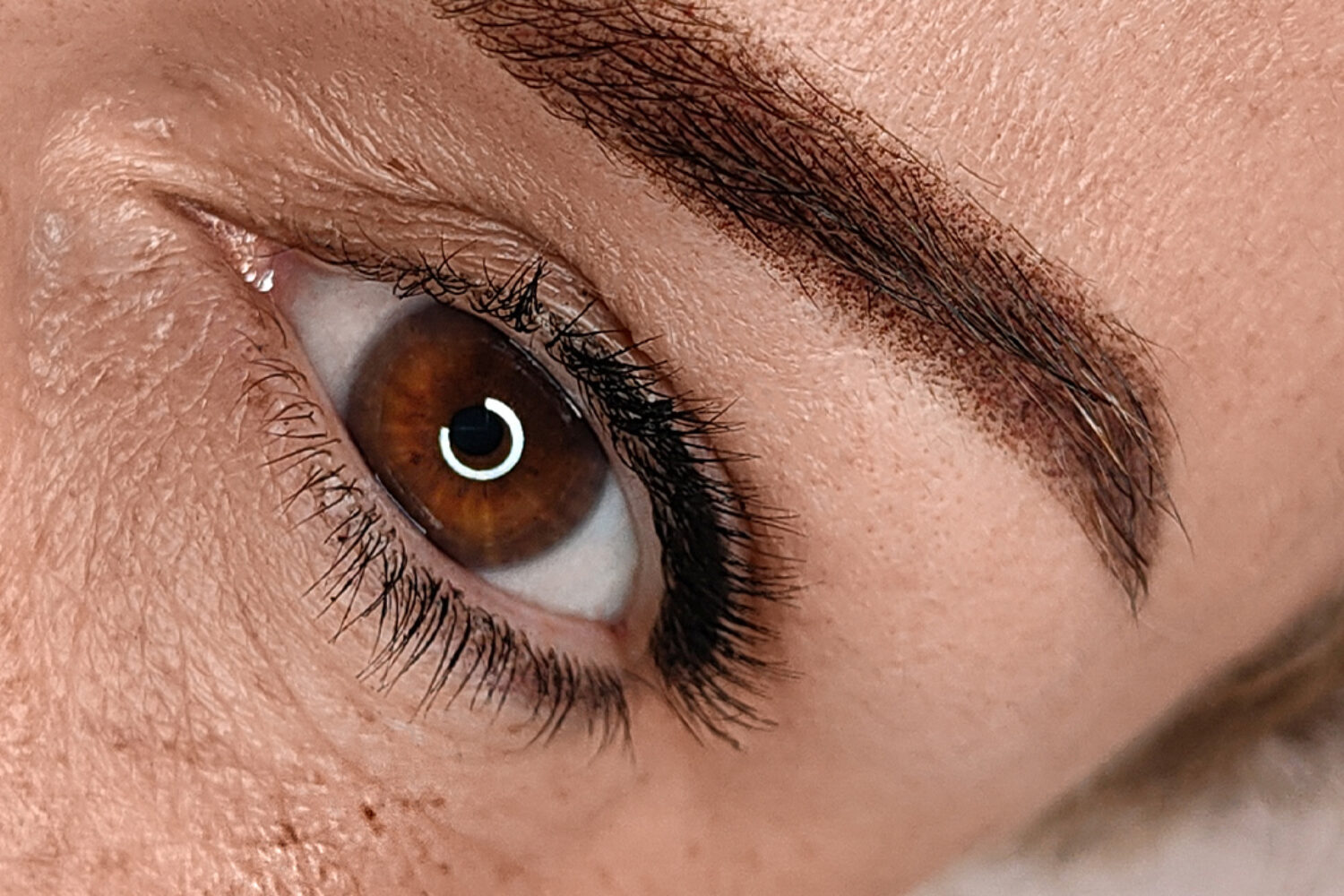 sopracciglia pixel tecnica sfumata realizzata con il trucco permanente